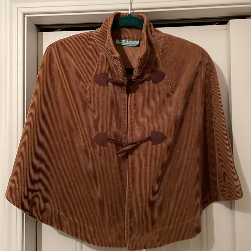 Dakota Martin Soft Corduroy Caplet with Wood Toggles